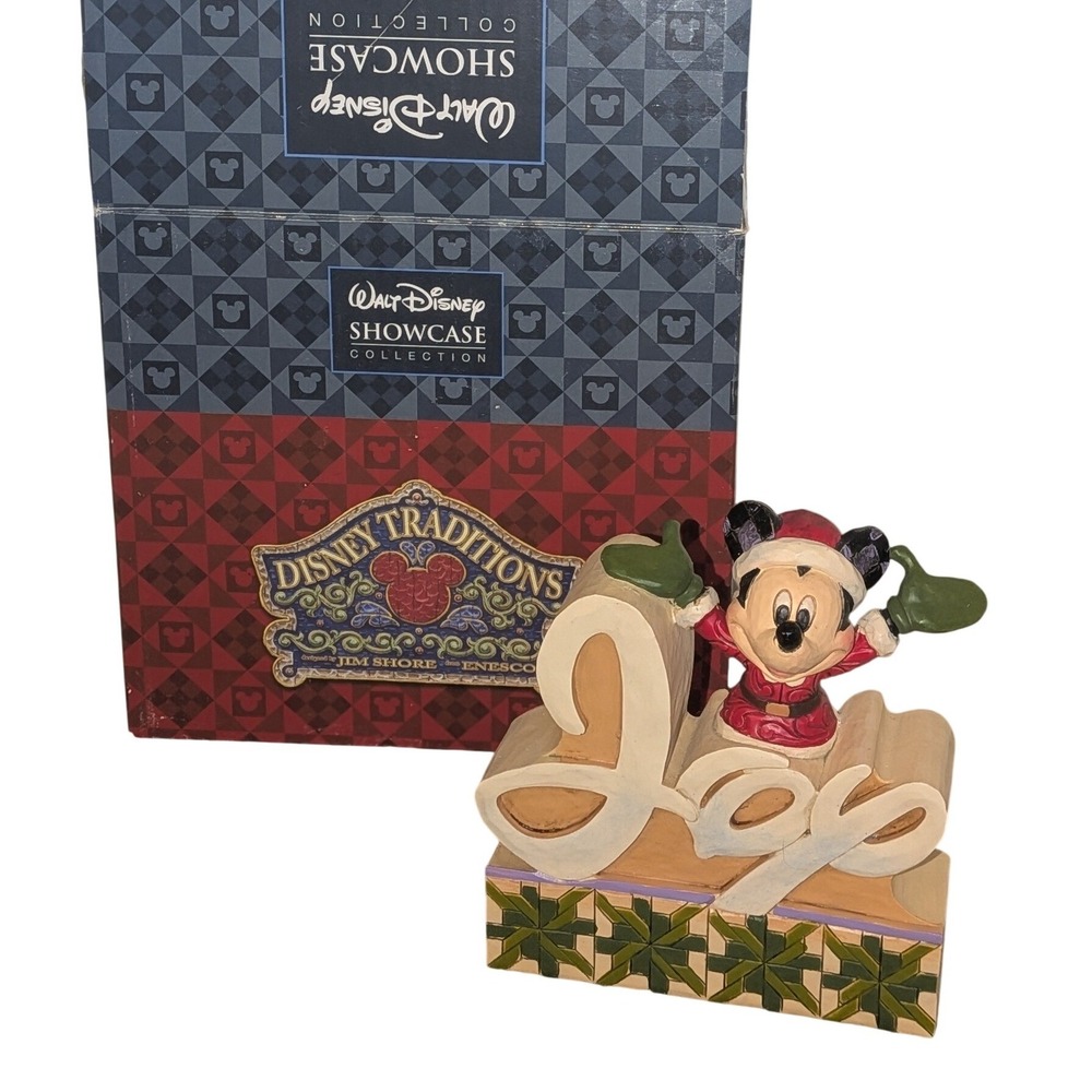 Jim‎ Shore Disney Traditions Santa Mickey Joy Plaque Figurine 4033261 Box SIGNED